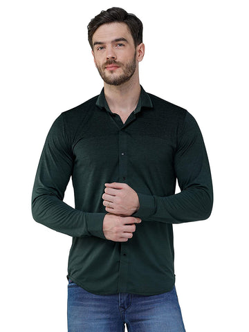 COLVYNHARRIS JEANS Men Casualwear Full Sleeve Slim Fit Green Check Shirt