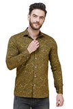 COLVYNHARRIS JEANS Men casualwear Full Sleeve Shirt Collar Luxury Olive Green Shirt