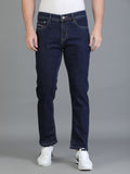 Colvyn Harris Regular Fit Mid Rise Cotton Flat Knit Raw Wash Jeans for Men