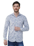 COLVYNHARRIS JEANS Men Casualwear Full Sleeve Slim Fit Grey Floral Print Shirt