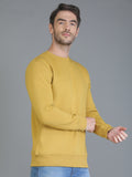 Colvyn Harris Cotton Fleece Crew Neck English Mustard Sweatshirt for Men