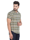 COLVYNHARRIS JEANS Men Yellow Reversible Chekered Casual Shirt