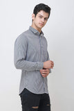 COLVYNHARRIS JEANS Men casualwear Full Sleeve Slim Fit Shirt Collar Luxury Grey Stripes Shirt