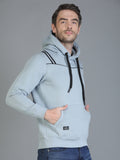 Colvyn Harris Cotton Fleece Hoodie Light Sky Sweatshirt for Men