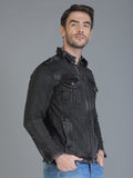 Colvyn Harris Full Sleeve Regular Winter Zipper Blast Wash Jacket for Men