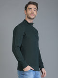 Colvyn Harris Half Zip Heavy Mattie Cotton Dark Green Sweatshirt for Men