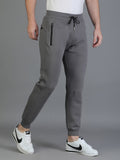 Colvyn Harris Regular Fit Solid Dark Grey Track Pant for Men