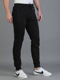 Colvyn Harris Regular Fit Solid Black Track Pant for Men