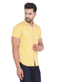 COLVYNHARRIS JEANS Men Yellow Reversible Floral Printed Casual Shirt