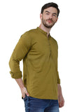 COLVYNHARRIS JEANS Men Casualwear Full Sleeve Slim Fit Olive Shirt