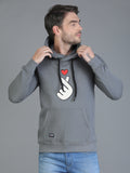 Colvyn Harris Cotton Fleece Hoodie Grey Sweatshirt for Men