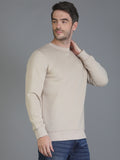 Colvyn Harris Cotton Fleece Crew Neck Forested Almond Sweatshirt for Men