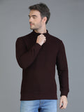 Colvyn Harris Half Zip Heavy Mattie Cotton Wine Shade Sweatshirt for Men