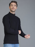 Colvyn Harris Half Zip Heavy Mattie Cotton Navy Blue Sweatshirt for Men