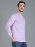 Colvyn Harris Cotton Fleece Crew Neck Orchid Mist Sweatshirt for Men