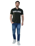 Men's Short Sleeve Slim Fit Collared Green T-Shirt colvynharris