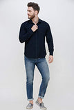 Men's Navy Blue Full Sleeve Slim Fit Casual Shirt