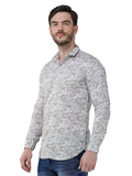 COLVYNHARRIS JEANS Men Casualwear Full Sleeve Slim Fit Beige Floral Print Shirt