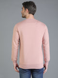Colvyn Harris Cotton Fleece Crew Neck Peach Shade Sweatshirt for Men