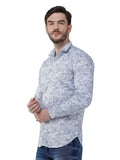 COLVYNHARRIS JEANS Men Casualwear Full Sleeve Slim Fit Grey Floral Print Shirt