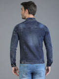 Colvyn Harris Full Sleeve Regular Winter Hard Wash Blast Navy Jacket for Men