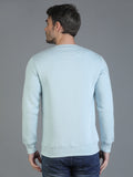 Colvyn Harris Cotton Fleece Crew Neck Sky Blue Sweatshirt for Men