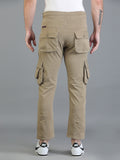 Colvyn Harris Regular Fit Multi-Pockets Beige Cargo Pant for Men