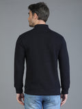 Colvyn Harris Half Zip Heavy Mattie Cotton Navy Blue Sweatshirt for Men