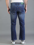 Colvyn Harris Regular Fit Solid Cotton Flat Hard Bata Wash Dark Jeans for Men