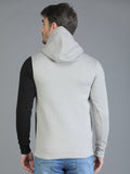 Colvyn Harris Cotton Fleece Hoodie Cement Grey & Black Sweatshirt for Men