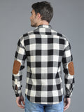 Colvyn Harris Slim Fit Black & White Check Shirt for Men with Pocket