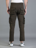 Colvyn Harris Regular Fit Multi-Pockets Brown Cargo Pant for Men