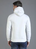 Colvyn Harris Cotton Fleece Hoodie White Sweatshirt for Men