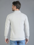 Colvyn Harris Half Zip Heavy Mattie Cotton Cement Sweatshirt for Men