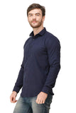COLVYNHARRIS JEANS Men Casualwear Full Sleeve Slim Fit Shirt Collar Navy Blue Luxury Shirt