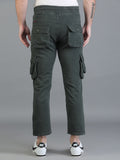 Colvyn Harris Regular Fit Multi-Pockets Green Cargo Pant for Men