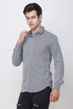 COLVYNHARRIS JEANS Men casualwear Full Sleeve Slim Fit Shirt Collar Luxury Grey Stripes Shirt
