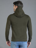 Colvyn Harris Cotton Fleece Hoodie Olive Sweatshirt for Men