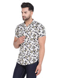 COLVYNHARRIS JEANS Men White Reversible Floral Printed Casual Shirt