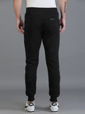 Colvyn Harris Regular Fit Solid Black Track Pant for Men