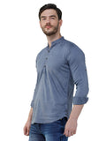 COLVYNHARRIS JEANS Men Casualwear Full Sleeve Slim Fit Grey Shirt