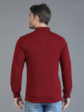 Colvyn Harris Half Zip Heavy Mattie Cotton Maroon Sweatshirt for Men