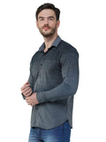 COLVYNHARRIS JEANS Men Casualwear Full Sleeve Slim Fit Grey Check Shirt