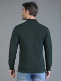 Colvyn Harris Half Zip Heavy Mattie Cotton Dark Green Sweatshirt for Men