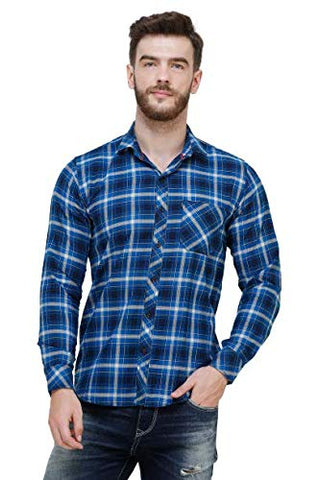 Men's Casual Full Sleeve Blue Shirt colvynharris