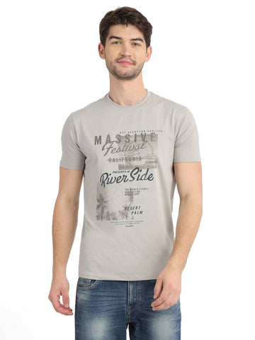 Men's Graphic Printed Round Neck T-Shirt