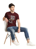 Men's Graphic Printed Round Neck T-Shirt
