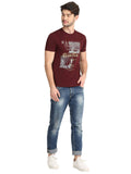 Men's Graphic Printed Round Neck T-Shirt