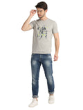 Men's Digital Printed Round Neck half T-Shirt Seventy7