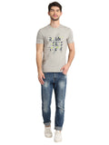 Men's Digital Printed Round Neck half T-Shirt